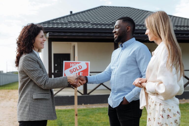 sold real estate sign in front yard representing what happens after accepting an offer on a house in Oklahoma